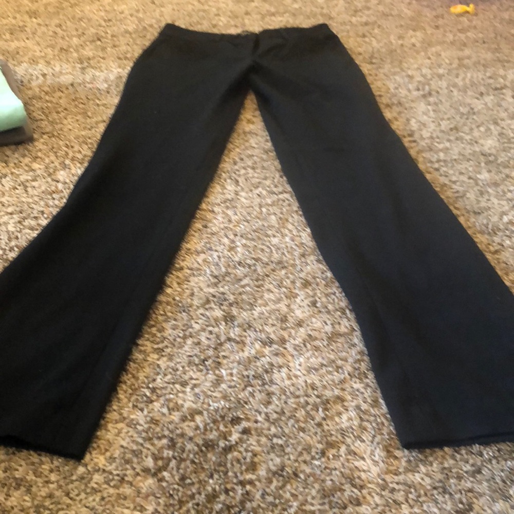 Black flare slacks